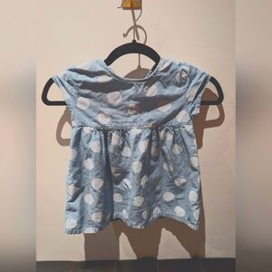 🚨LAST CHANCE🚨 Blue Polka Dot Girls Top